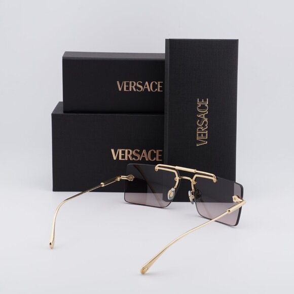 Versace VE2245 100258 Rectangle Sunglasses – Gold/Pink Gradient - Picture 4 of 10